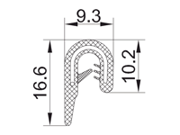 封邊裝飾夾條截面圖